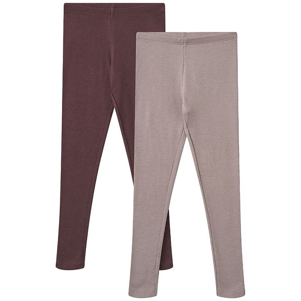 Wheat Leggings - 2-pak - Rib - Bomuld/Modal - Maddy - Purple Fud