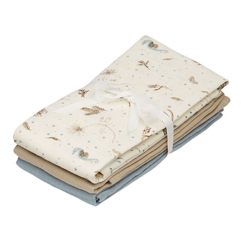 Cam Cam Stofbleer - 70x70 cm - 3-pak - Sea Garden