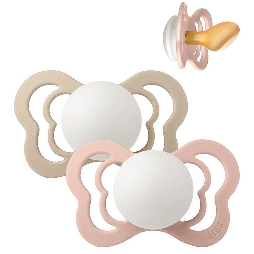 Bibs Couture Natsutter - Str. 2 - 2-pak - Anatomisk - Blush/Va