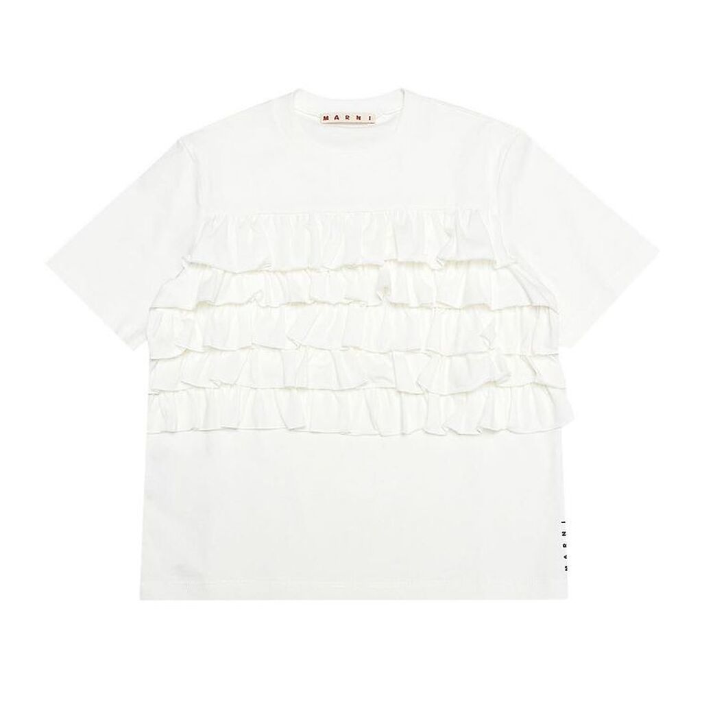 Marni T-shirt - Hvid m. Flæser