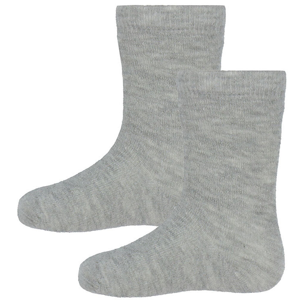 Minymo Strømper - 2-pak - Light Grey Melange