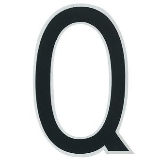 Design Letters Klistermærke - Mobil - Q - 5cm - Black
