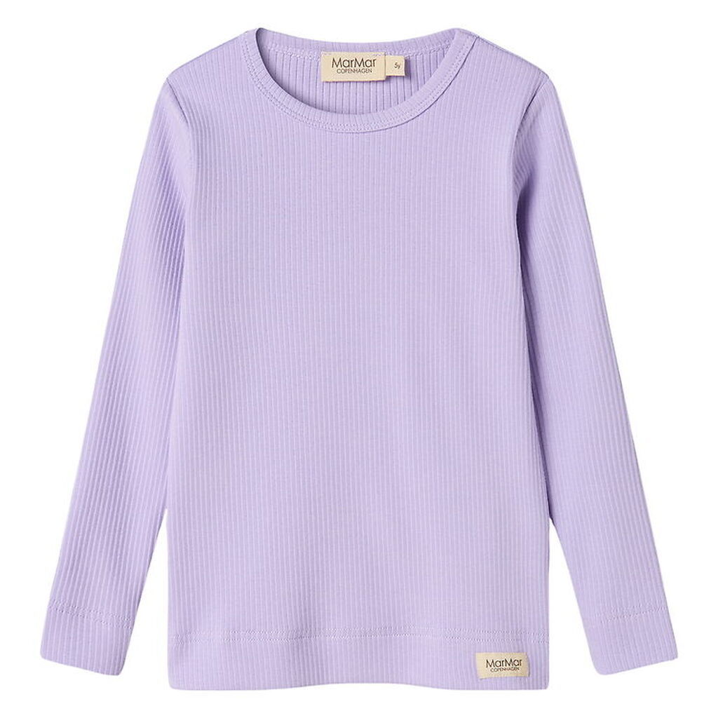 MarMar Bluse - Rib - Plain - Soft Lavender