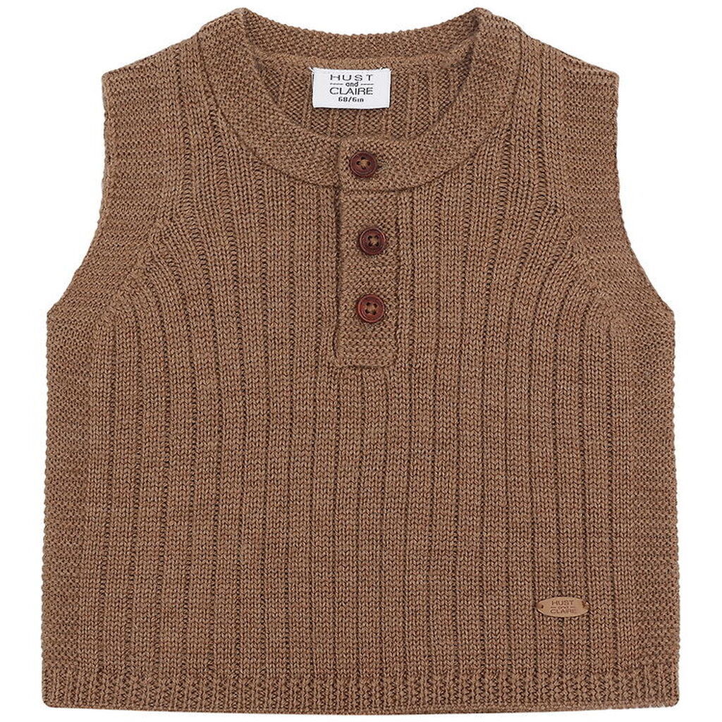 Hust and Claire Vest - Strik - HCEdi - Wool Rib Knit - Coca Moch