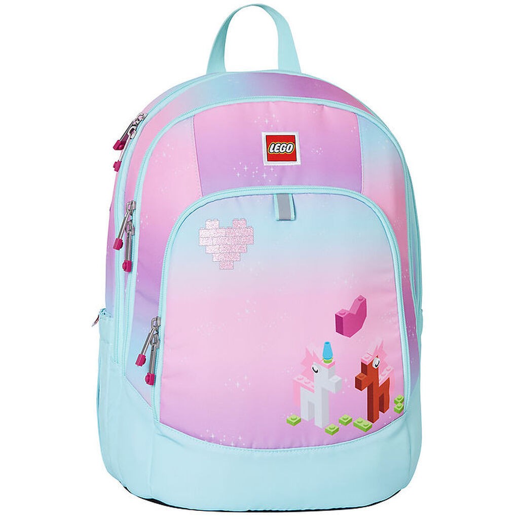 LEGOÂ® Iconic Sparkle Skoletaske - Blå/Pink