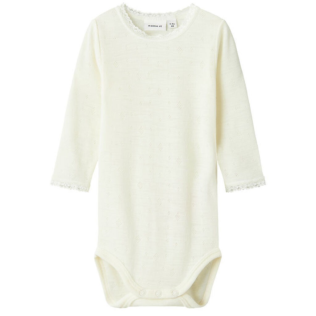 Name It Body l/æ - Noos - Uld - NbfWang - Snow White m. Hulmønst