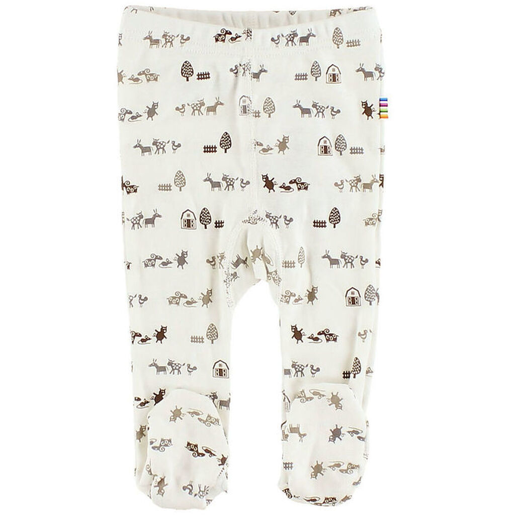 Joha Leggings m. Fod - Creme m. Dyr