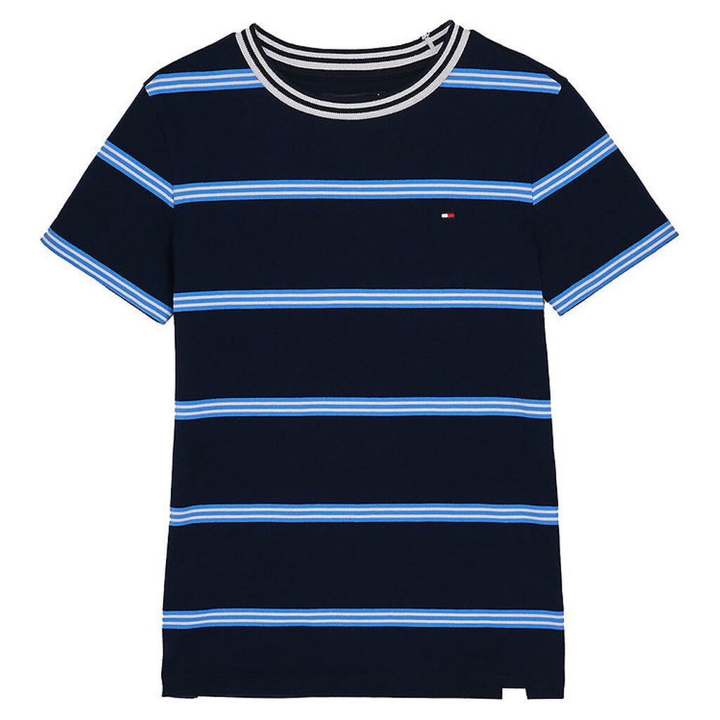 Tommy Hilfiger T-shirt - Dark Night Navy m. Striber