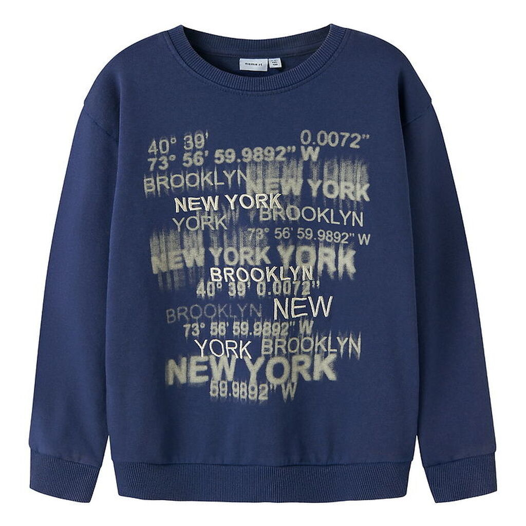 Name It Sweatshirt - NkmNestel - Blueprint m. Print