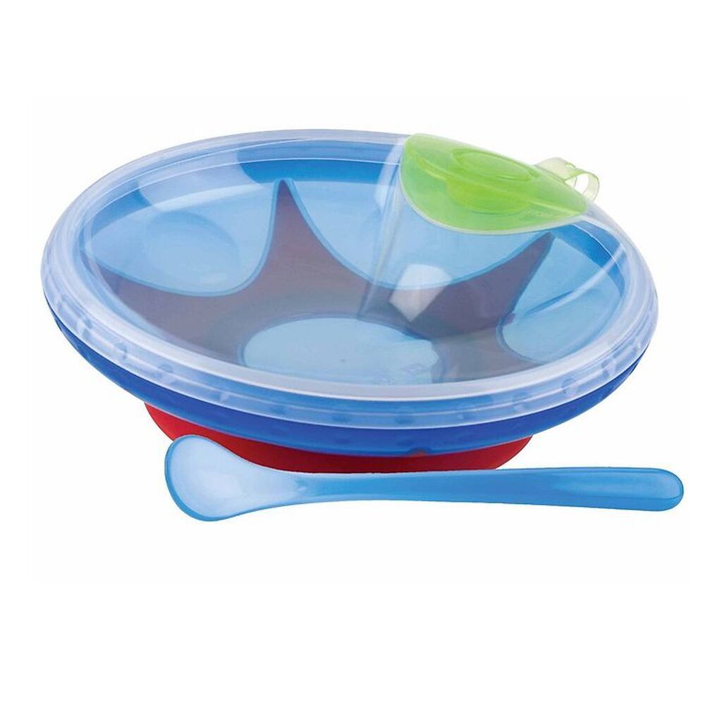 Nuby Varmeskål m. Ske - Blå