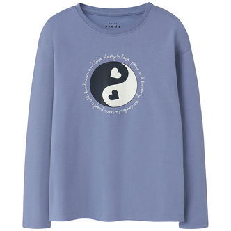 Name It Bluse - NkfVeen - Blue Ice/Ying Yang