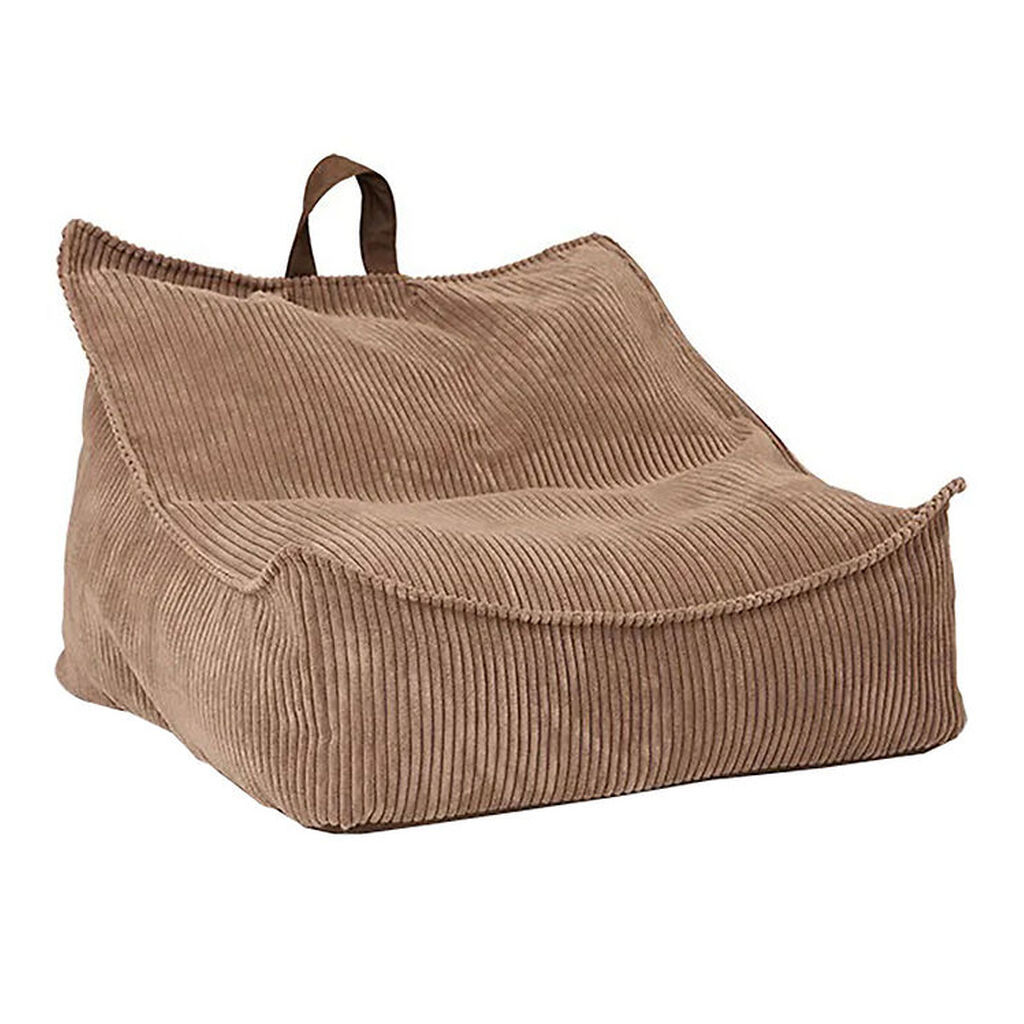 Kids Concept Sækkestol - 80x75x38 cm - Fløjl - Brun
