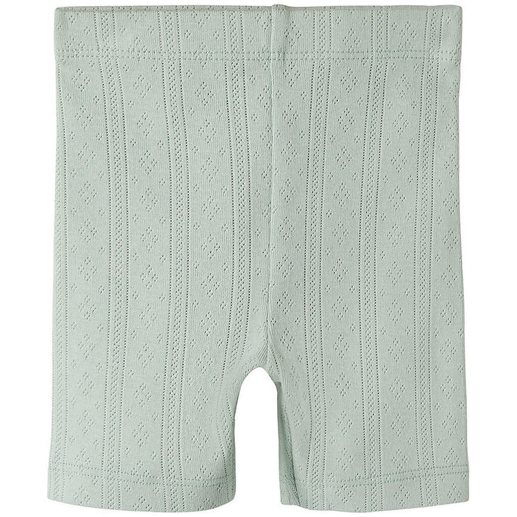Name It Cykelshorts - NmfJsilke - Aqua Gray m. Hulmønster