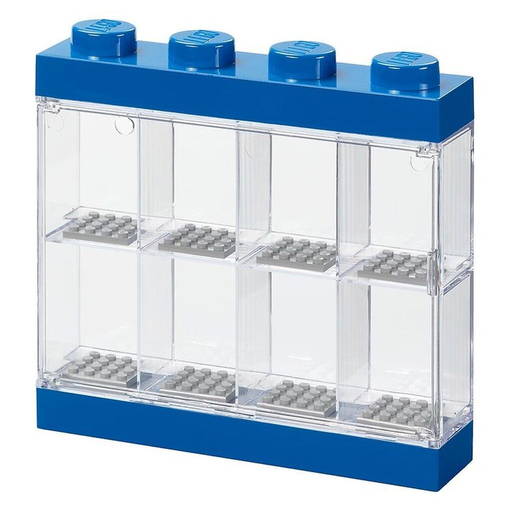 LEGOÂ® Storage Minifigur Display - 8 Rum - 19 cm - Blå
