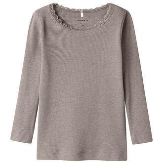 Name It Bluse - Noos - Rib - NmfKab - Satellite Melange