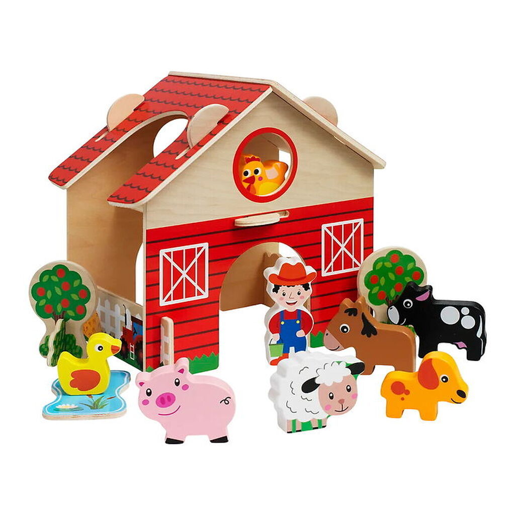 Krea Bondegårdssæt - Træ - 21x23 cm