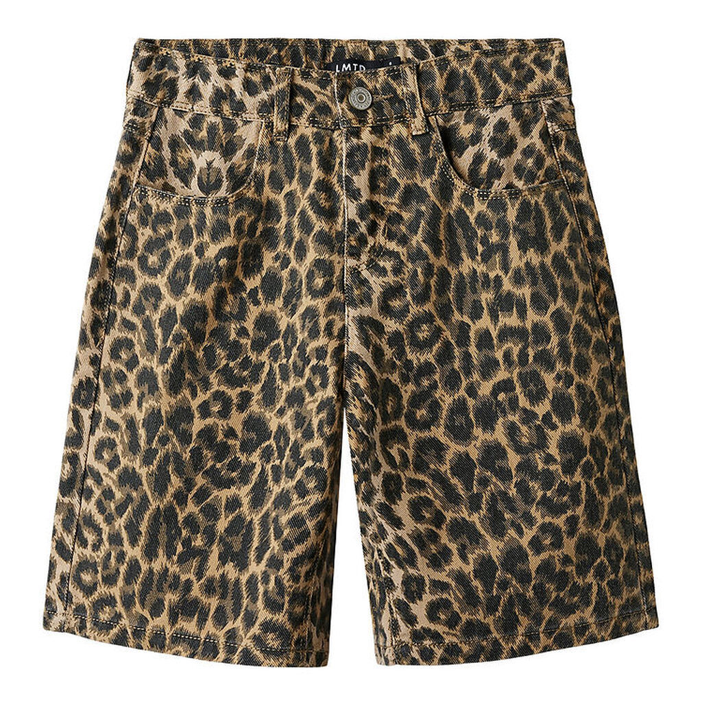 LMTD Shorts - NlfLeo - Silver Mink/Leopard