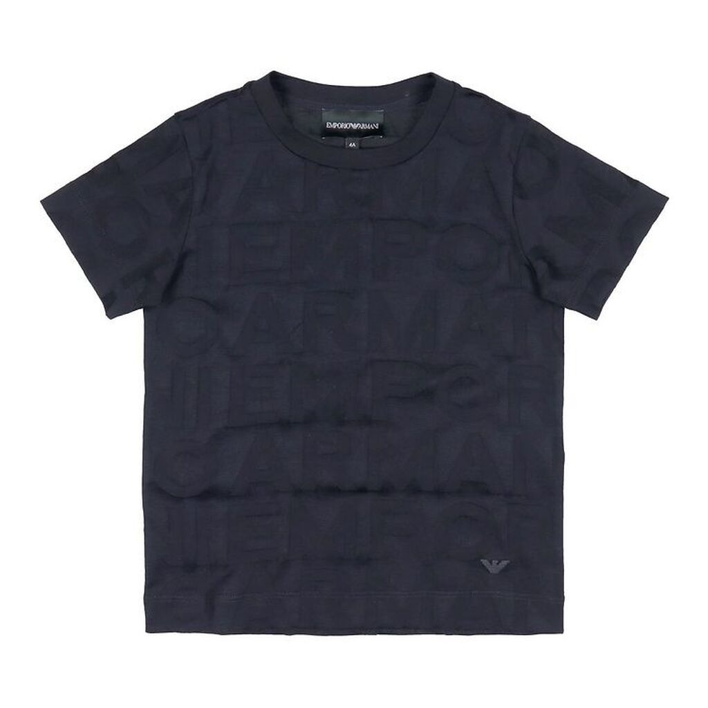 Emporio Armani T-shirt - Navy m. Tekst