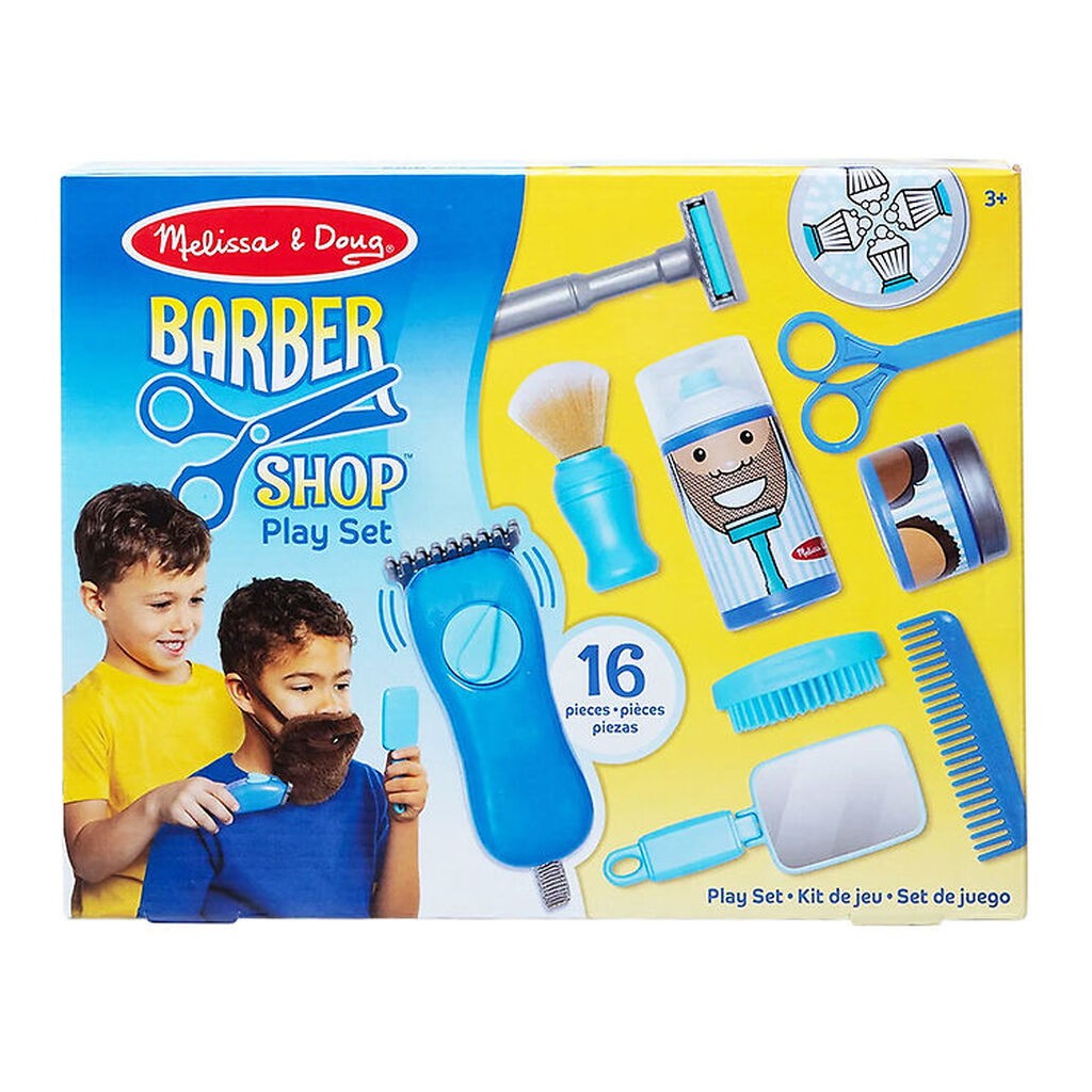 Melissa & Doug Barber Shop - 16 Dele - Blå