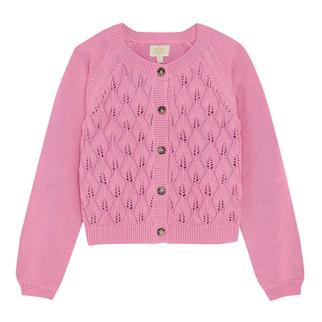 Creamie Cardigan - Strik - Bomuld - Rosebloom