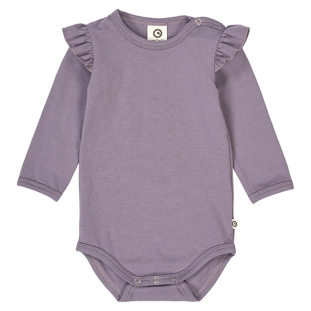 Müsli Body l/æ - Cozy Me Frill - Lilac Fog