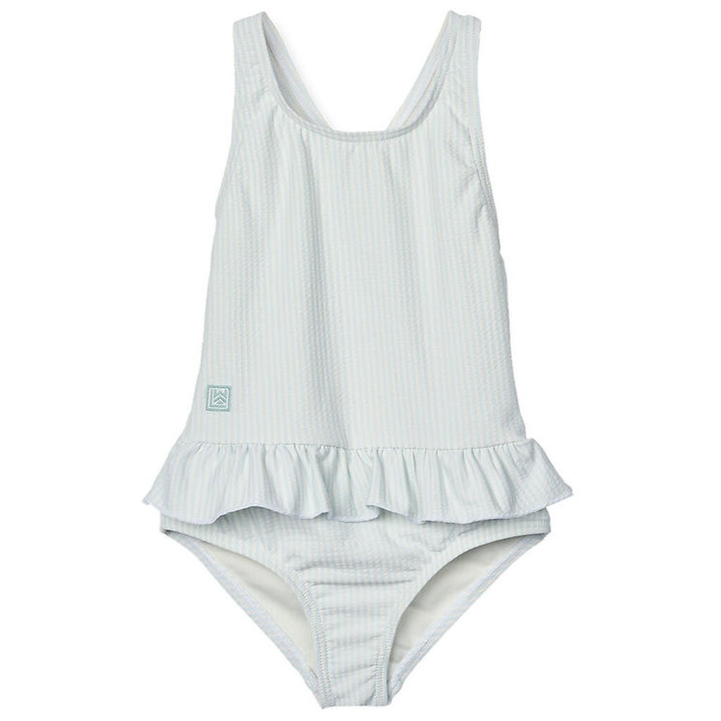 Liewood Badedragt - Amara - Y/D Stripe Pure Sky/Creme De La Crem
