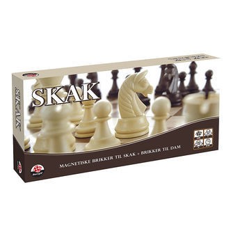 Danspil Brætspil - Skak/Dam - Magnetiske Brikker