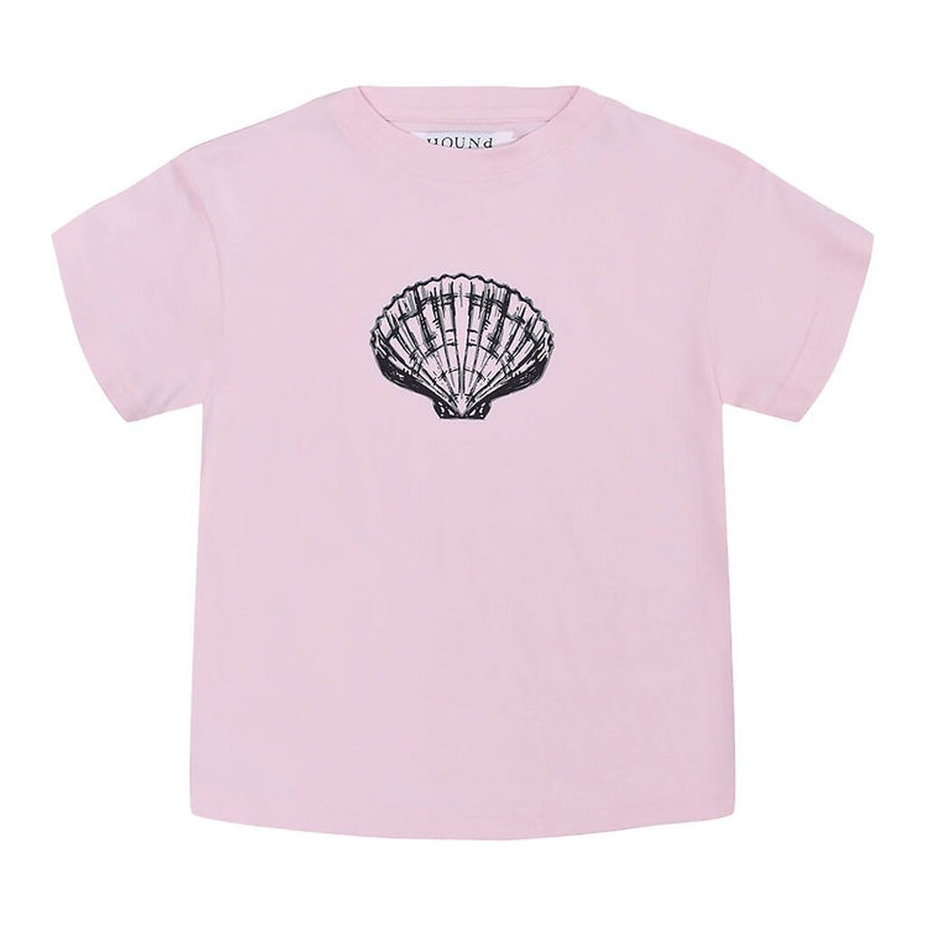 Hound T-shirt - Cropped - Soft Pink m. Muslingeskal