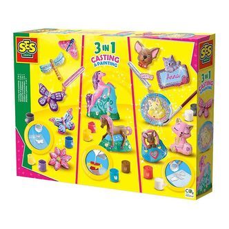 SES Creative Kreasæt - Støb og Mal - 3i1