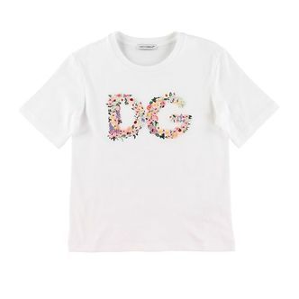 Dolce & Gabbana T-shirt - Country - Hvid m. Blommabroder