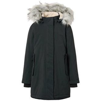 Molo Vinterfrakke - Peace - Sort m. Imiteret Pels