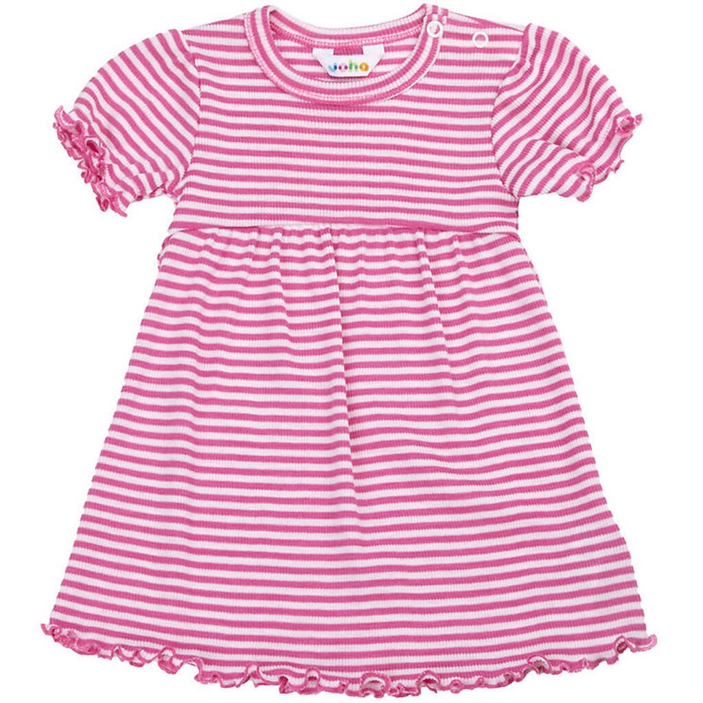 Joha Kjole - Rib - Uld/Silke - Off White/Pink