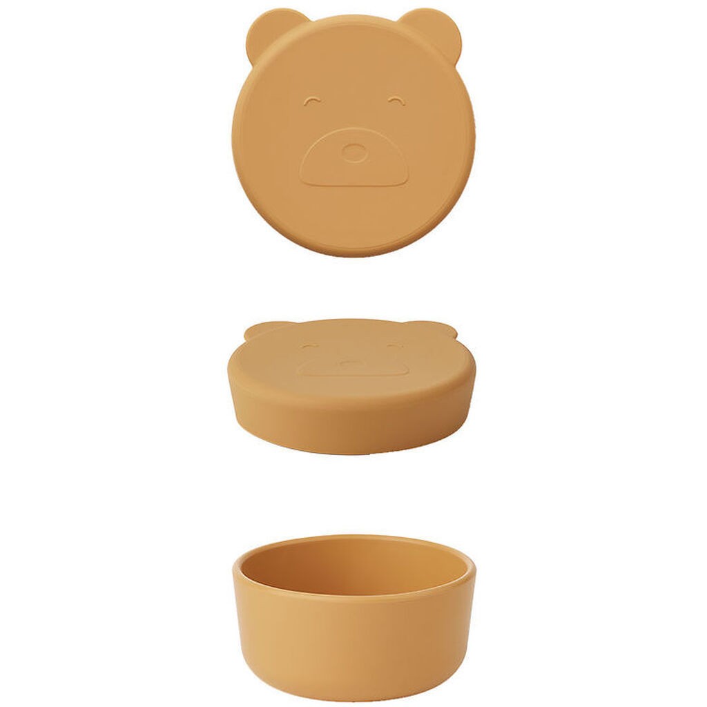Liewood Snackbox - Silikone - Carrie - Mr Bear Yellow Mellow