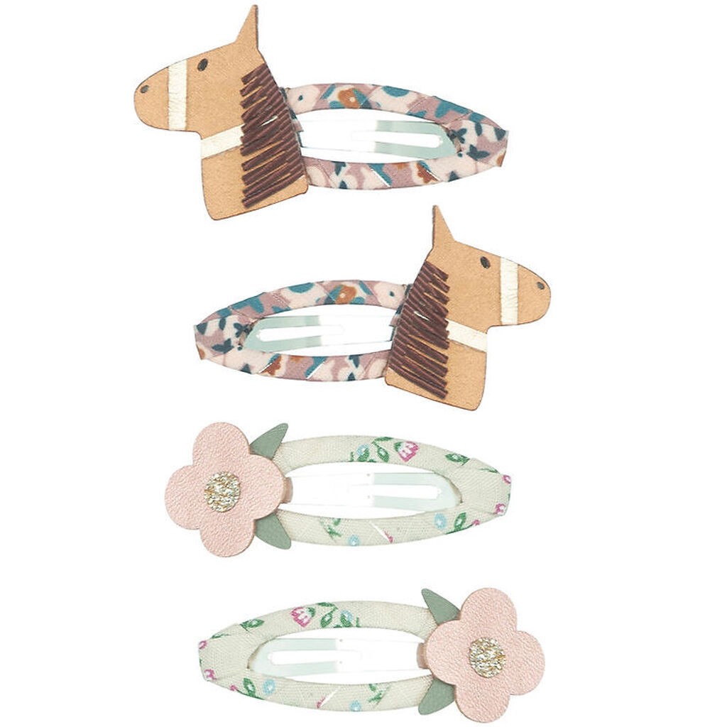 Mimi & Lula Hårspænder - 4-pak - 5 cm - Horse & Flower Homestead