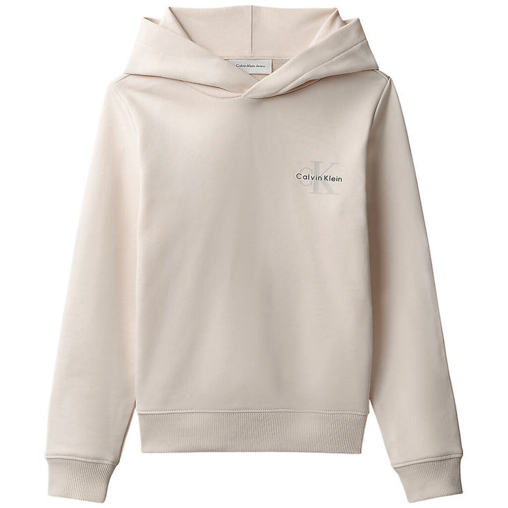 Calvin Klein Hættetrøje - Small Monogram - Whitecap Grey