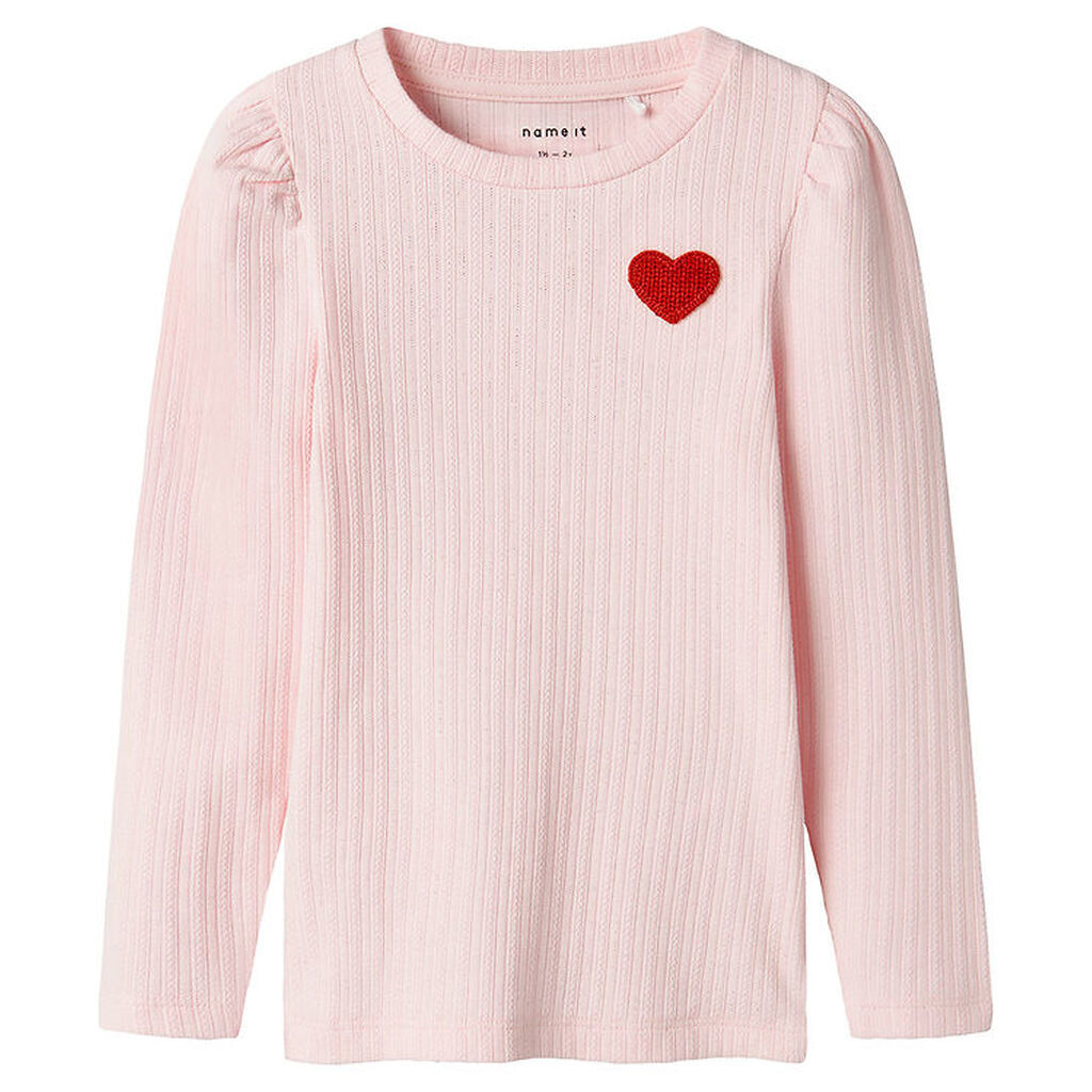 Name It Bluse - Rib - NmfDlove - Ballerina m. Hulmønster
