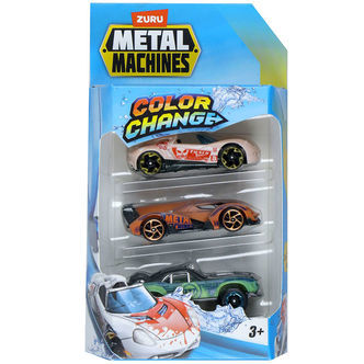 Metal Machines Biler - Multi Car Color Change - 3-pak - Assort.