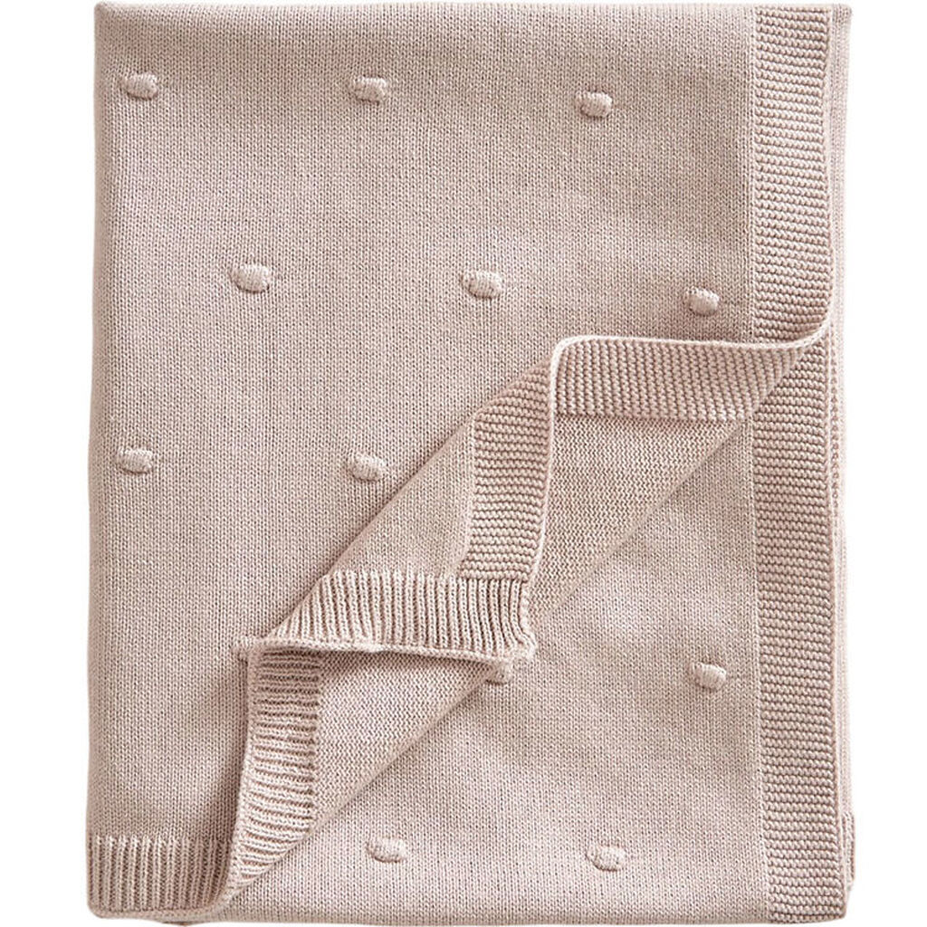 Jack o Juno Tæppe - 80x100 cm - Strik - Bubble - Dusty Pink