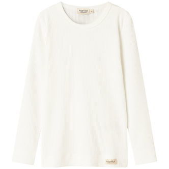 MarMar Bluse - Rib - Plain - Noos - Gentle White