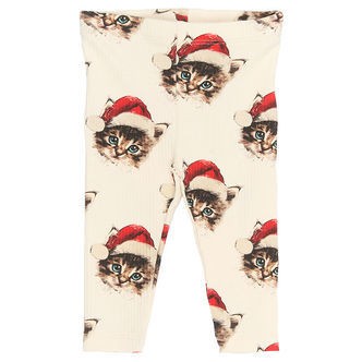 The New Siblings Leggings - Rib - TnsbHoliday - Gardenia Cat