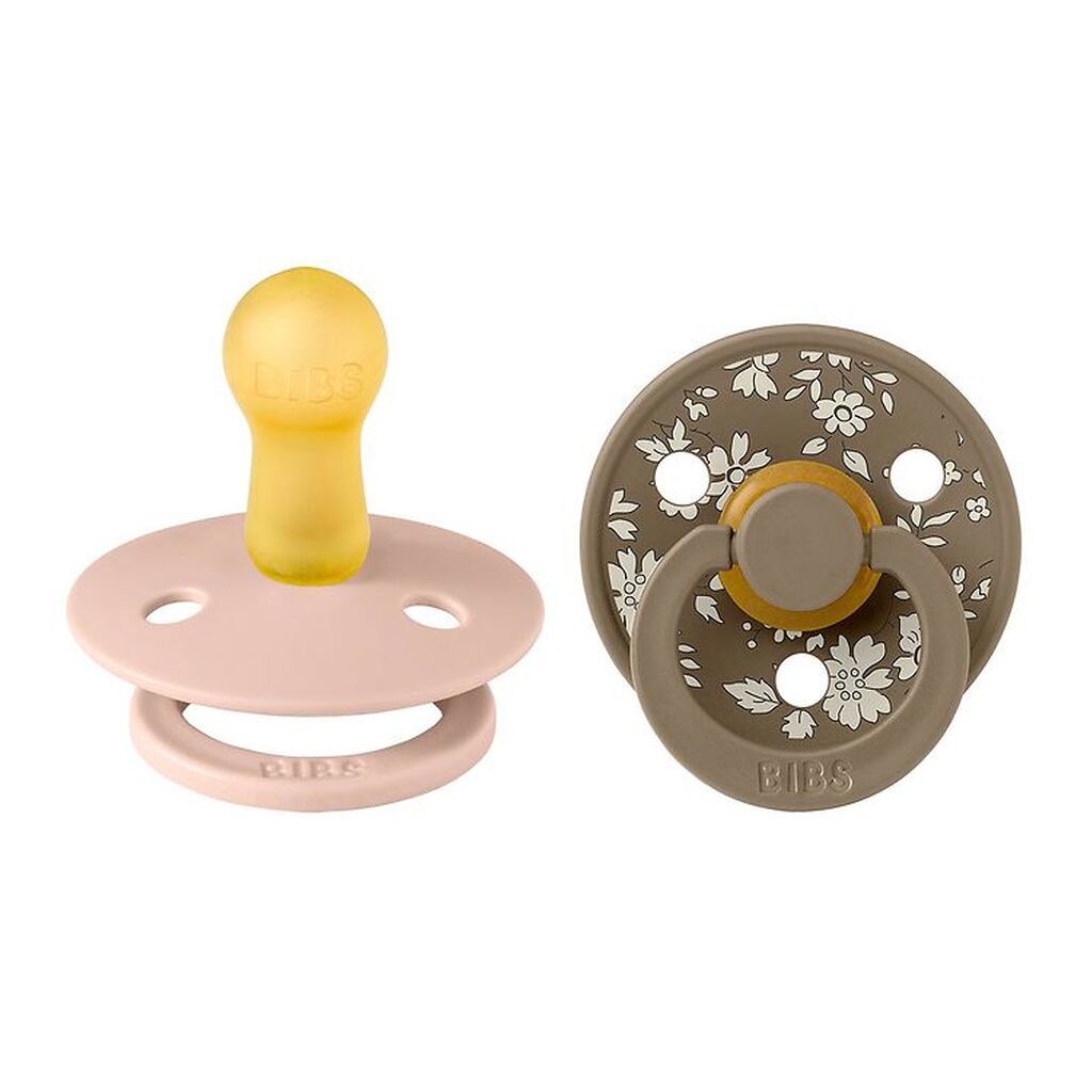 BIBS X Liberty Colour Sutter - 2-pak - Str. 2 - Rund - Capel/Blu