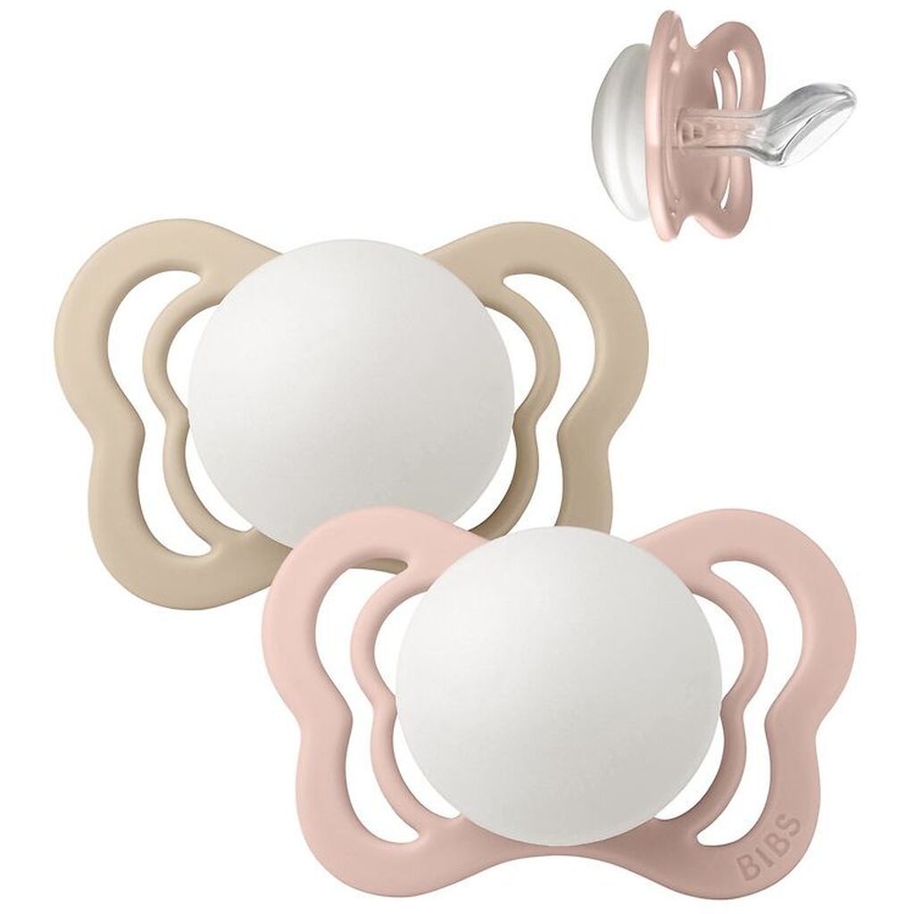 BIBS Couture Natsutter - Str. 1 - 2-pak - Anatomisk - Blush/Va