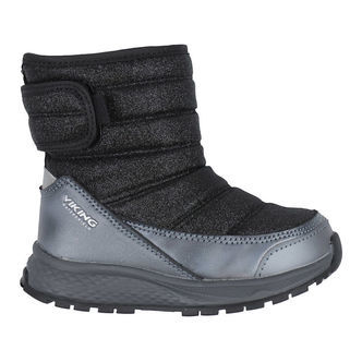 Viking Vinterstøvler - Equip Glitter Warm WP Pull-on - Sort