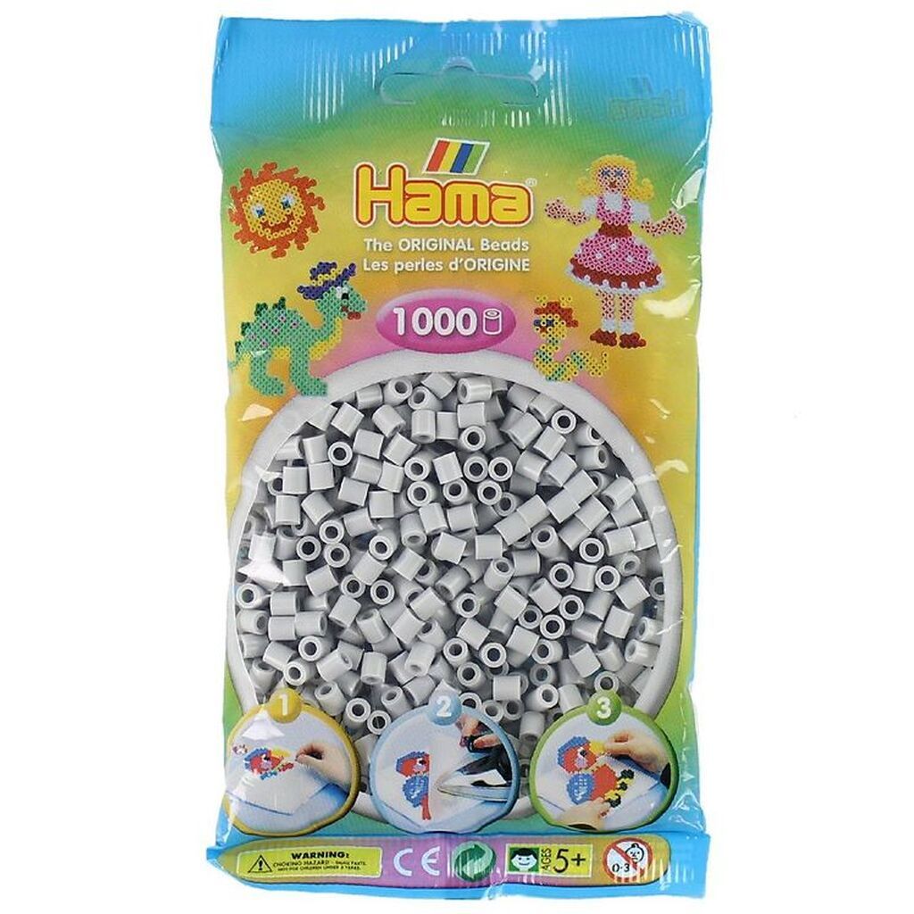 Hama Midi Perler - 1000 stk. - 70 Lys Grå
