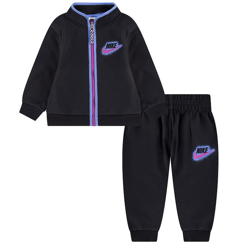 Nike Træningssæt - Cardigan/Bukser - Sort/Lilla
