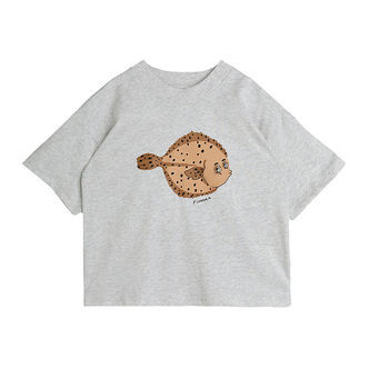 Mini Rodini T-shirt - Flundra - Gråmeleret