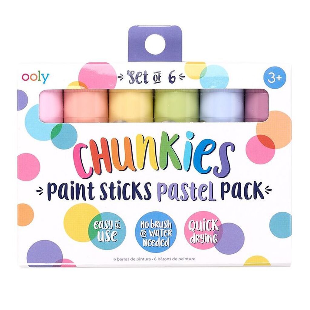Ooly Jumbo Tuscher - Chunkies Paint Sticks - 6 stk - Pastel