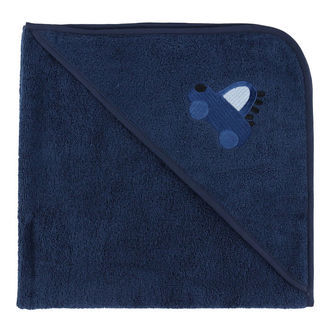 Nørgaard Madsens Babyhåndklæde - 100x100 cm - Navy m. Bil