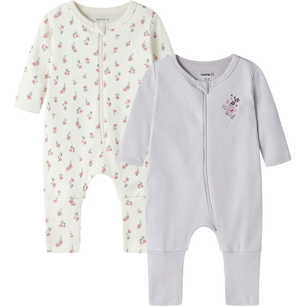 Name It Natdragt - Noos - 2-pak - Jet Stream/Lilac M