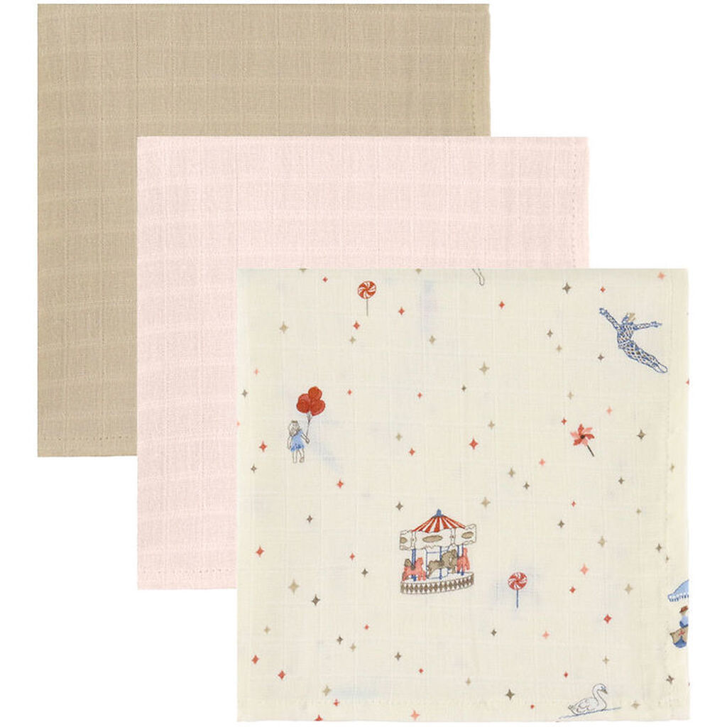 Cam Cam Stofbleer - 70x70 cm - 3-pak - Carousel